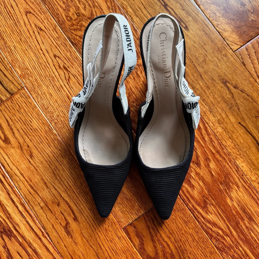 Dior “J’ADIOR” Black Slingback Pumps